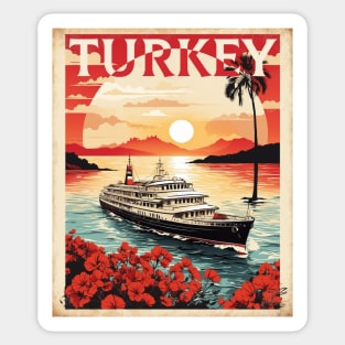 Turkey Sunset Vintage Retro Travel Tourism Sticker